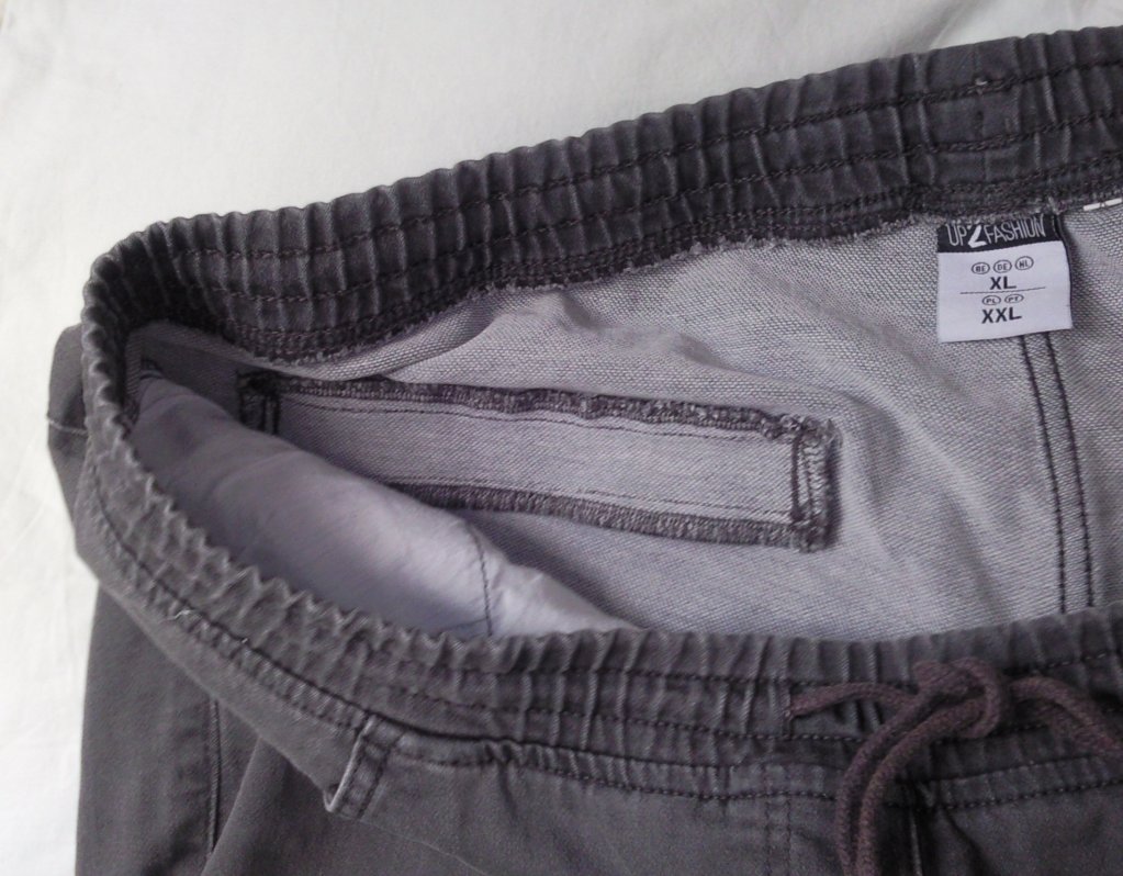 Graue Damen Shorts mit Kordel, Gr. XL, Bundweite 50 cm