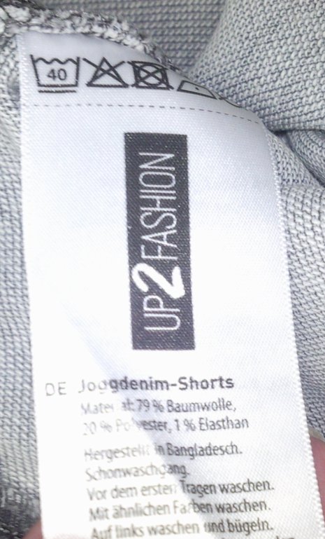 Graue Damen Shorts mit Kordel, Gr. XL, Bundweite 50 cm