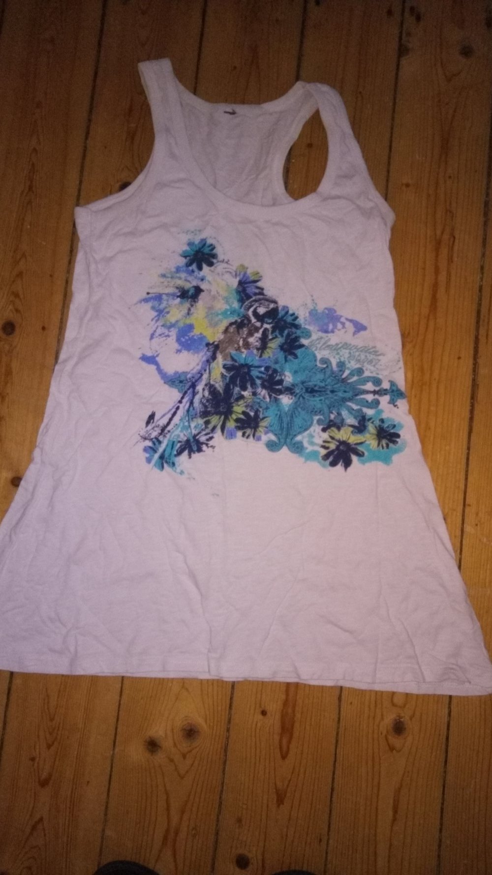 Weißes Tanktop mit Musteraufdruck