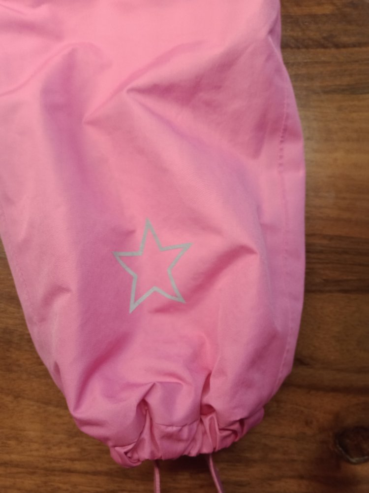 Gefütterte Regenhose pink mit Sternen