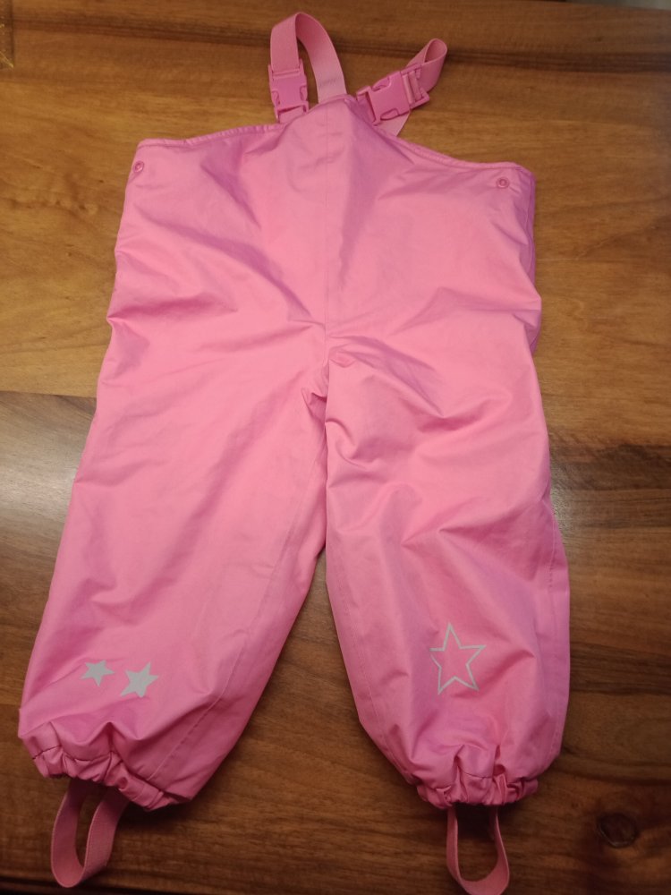 Gefütterte Regenhose pink mit Sternen