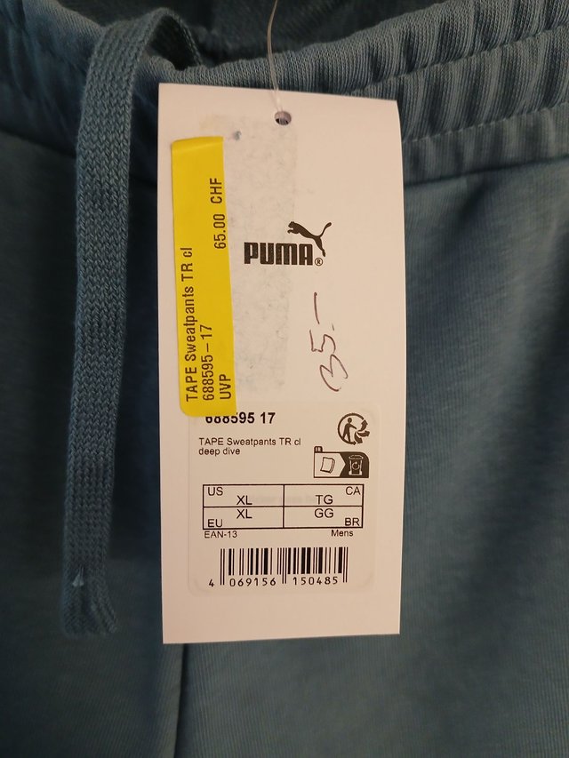 Original PUMA Trainerhose Blau, Gr. XL neu