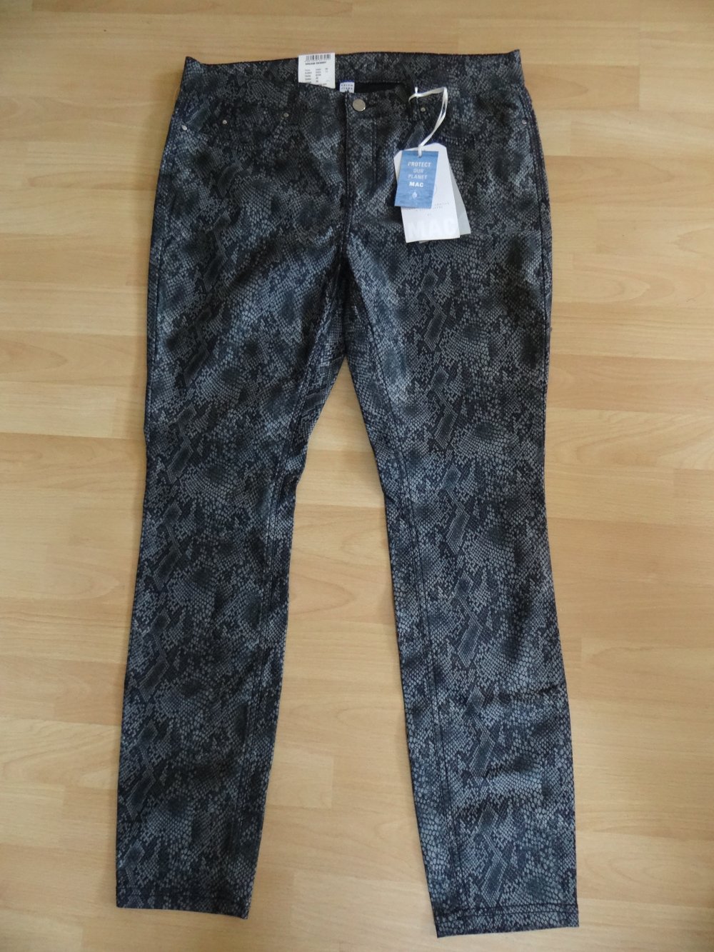 MAC Damen Jeans Dream Skinny  NEU Gr. 42/28 Stretch Schlangenmuster