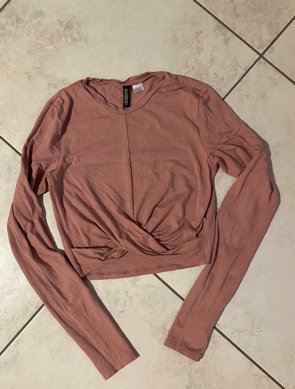 Damen Crop Top langärmlig
