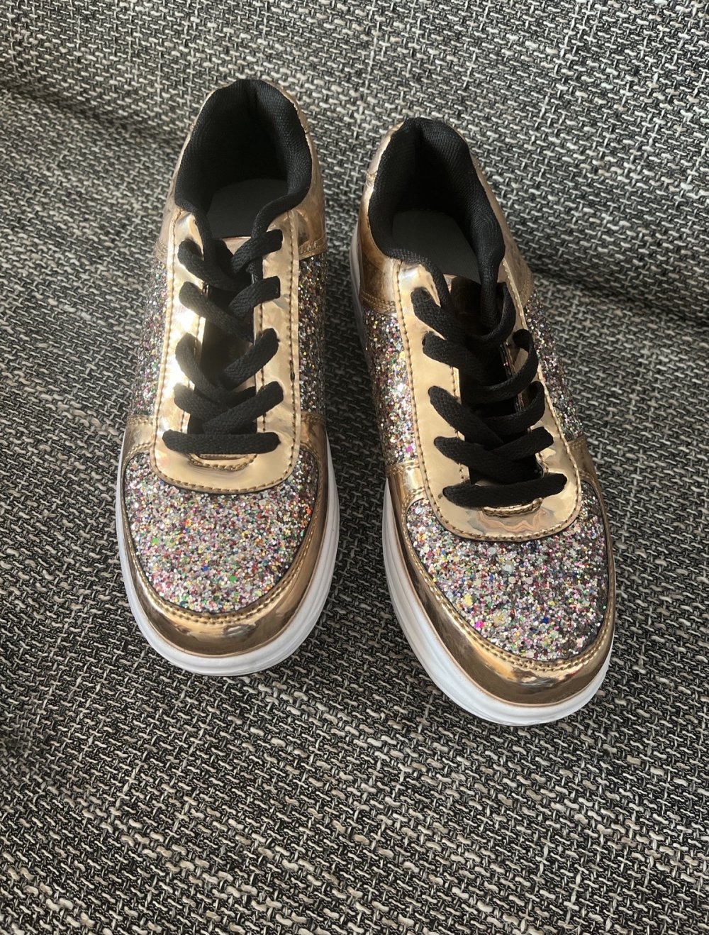 goldene Glitzer Turnschuhe 38 neu