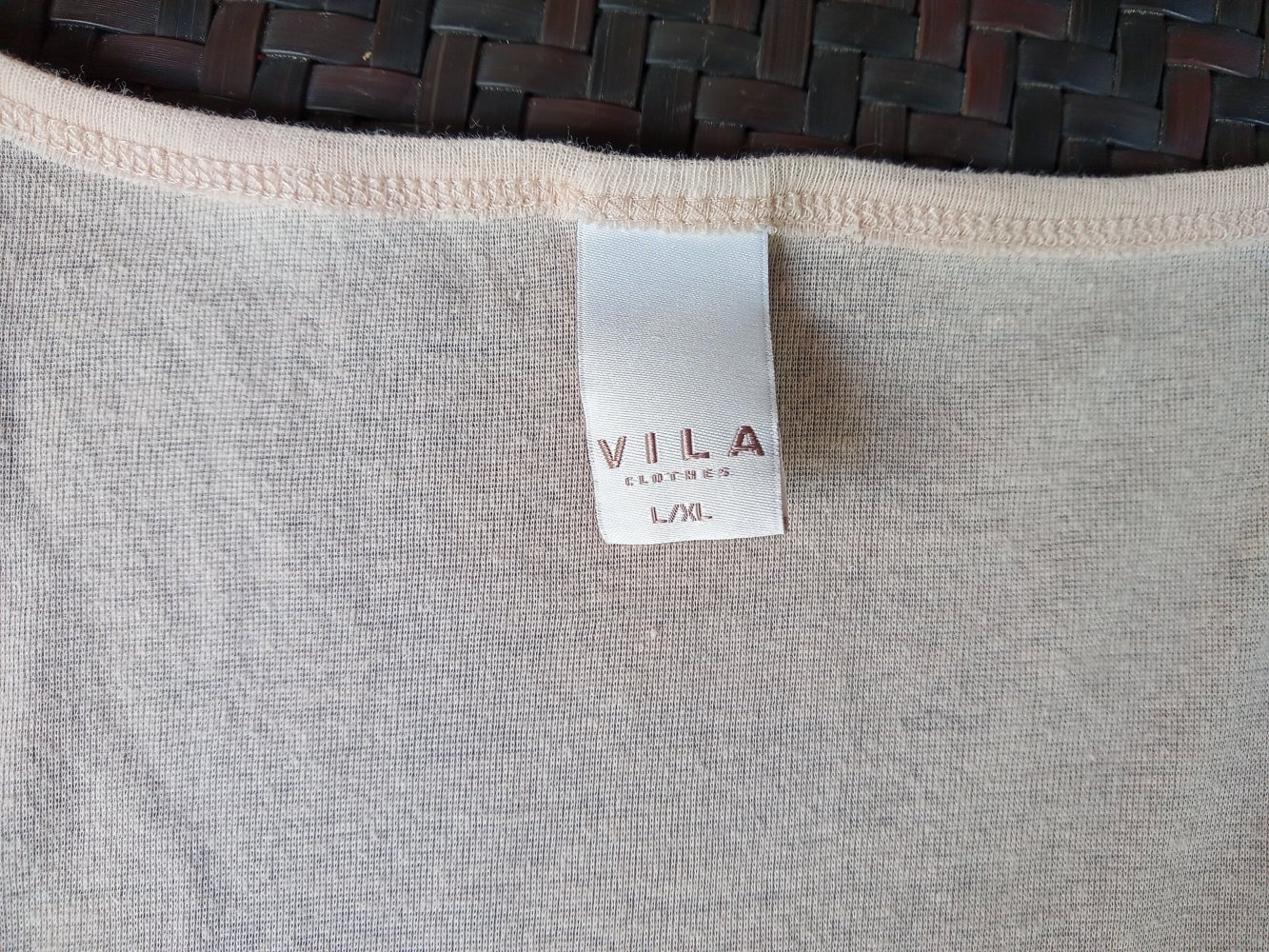VILA : Damen Top, Shirt  Trägertop lang Gr. L/XL ungetragen beige Baumwoll