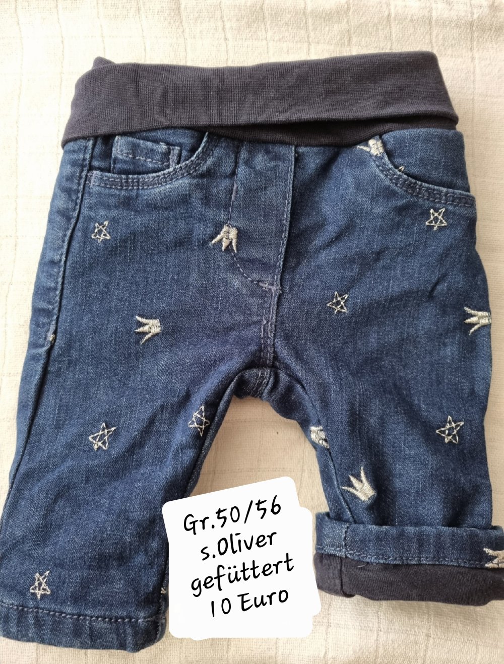 Baby Mädchen Hose gefüttert mit Glitzerfäden