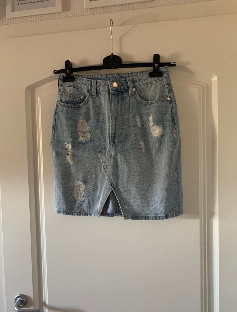 blauer Jeansrock; H&M kurzer Rock, Damen basic