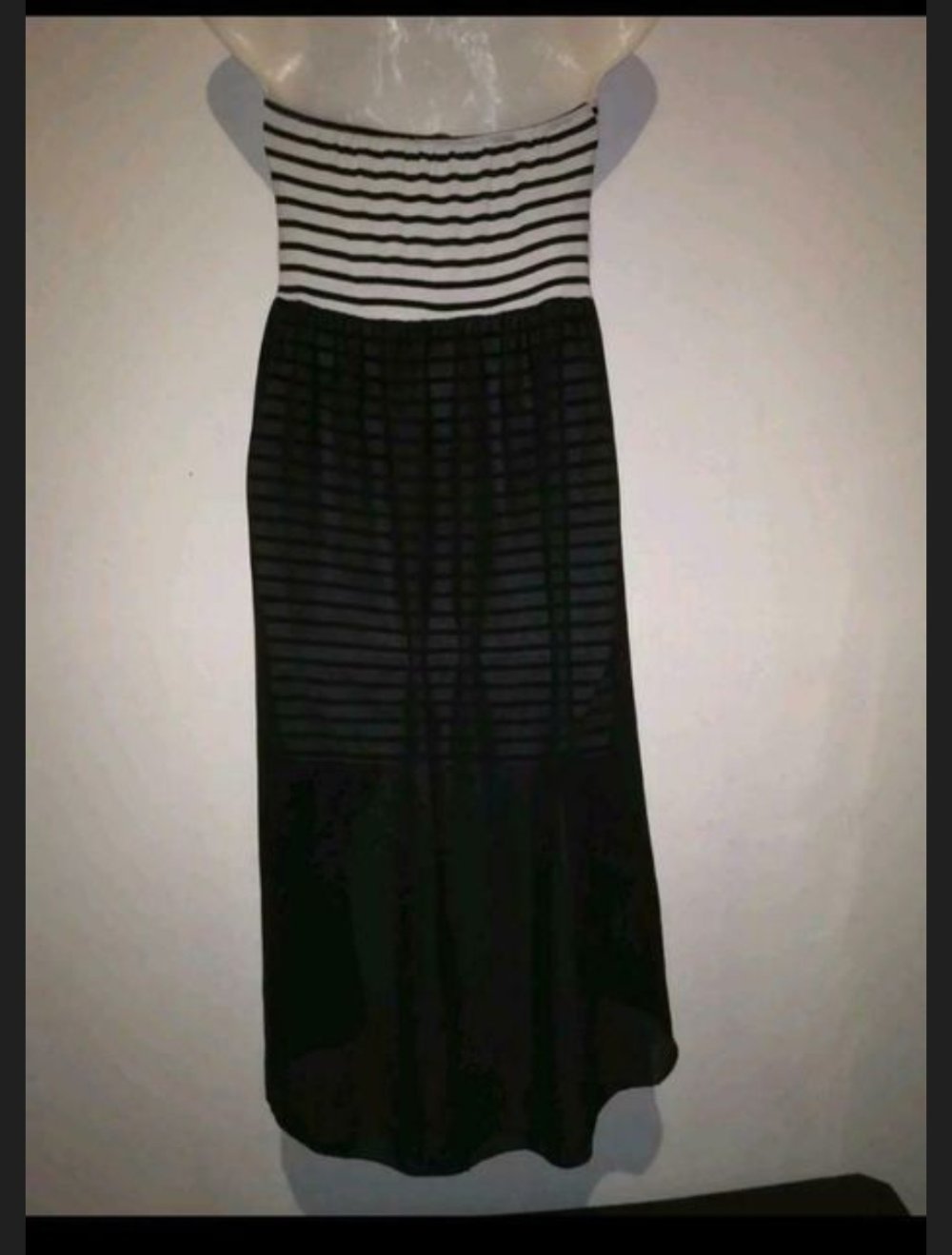 Vokuhila Kleid Trägerlos Gr. XS