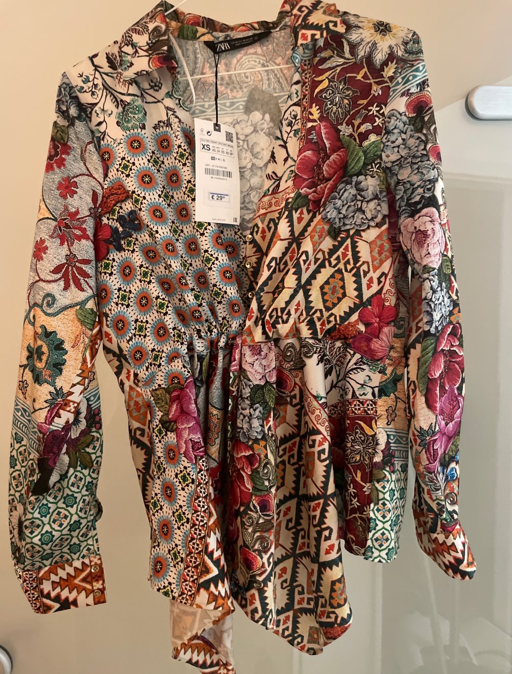 Blumen Bluse hin Zara