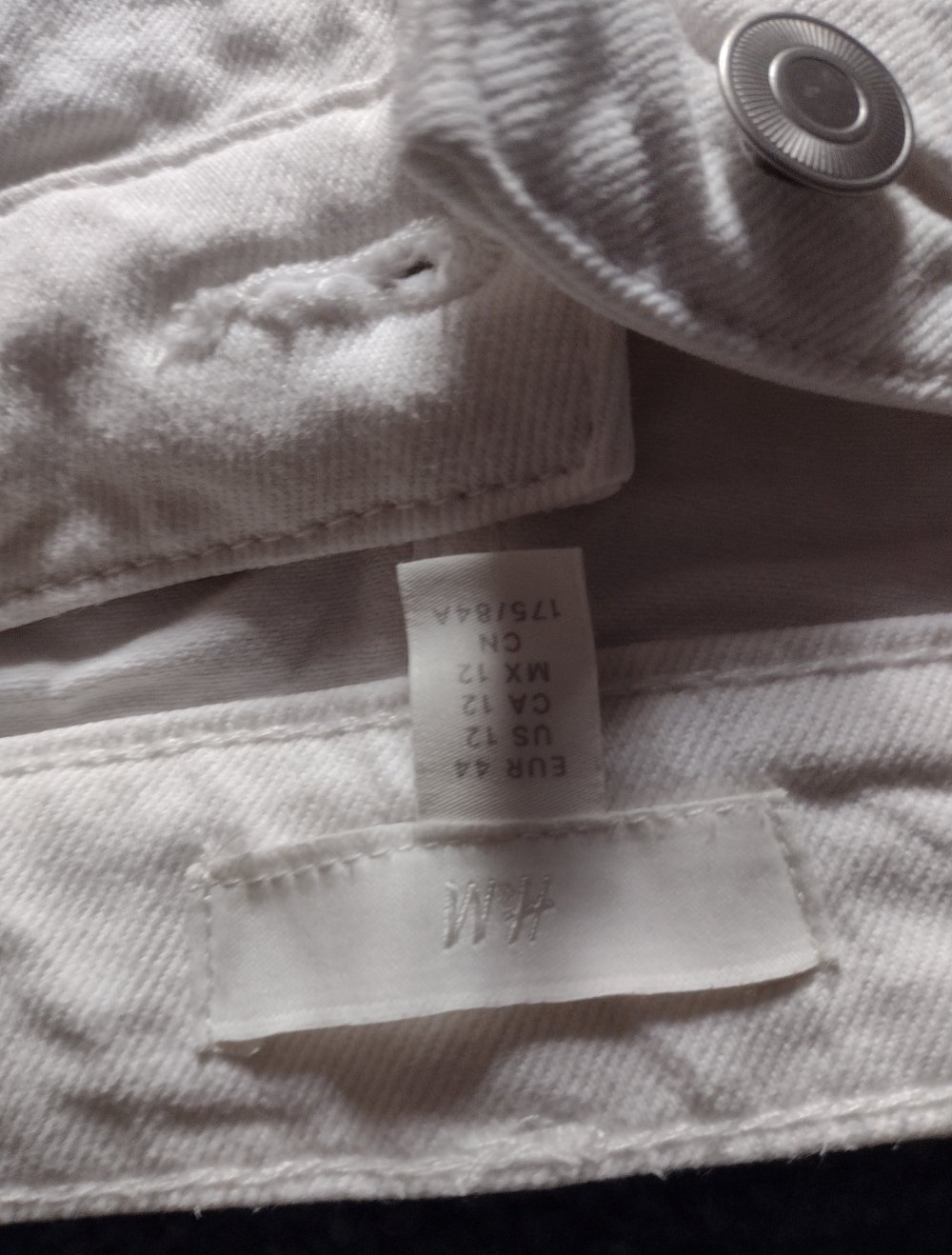 H&M, 7/8 JEANS, neu und ungetragen, weiss, 44