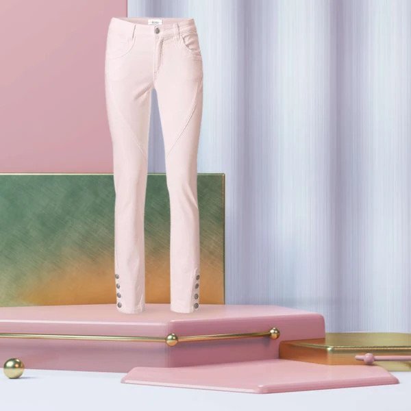 Damen Chino Hose Röhre Stretch Softrose Größe 19 (38)