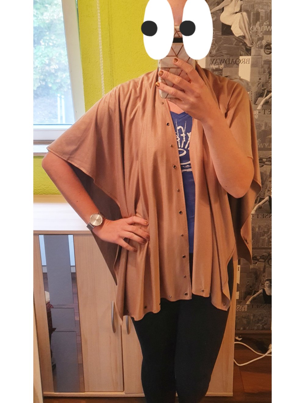 Poncho Lederponcho Wildleder
