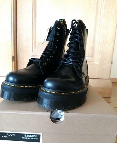 Dr Martens Jadon Black Plateaustiefelette