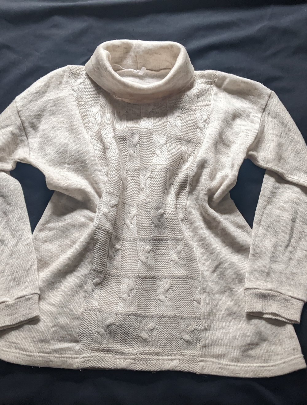 Zopfstrick Pullover cremeweiß