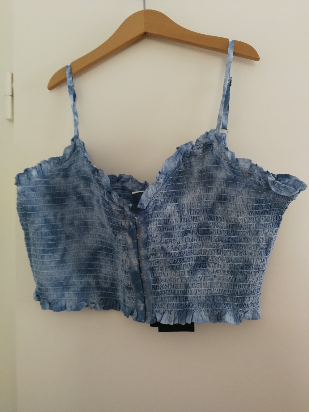 Blaues Crop Top Weekday M