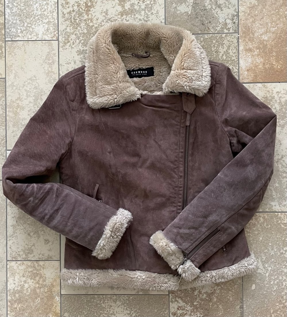 Lederjacke mit Teddyfutter