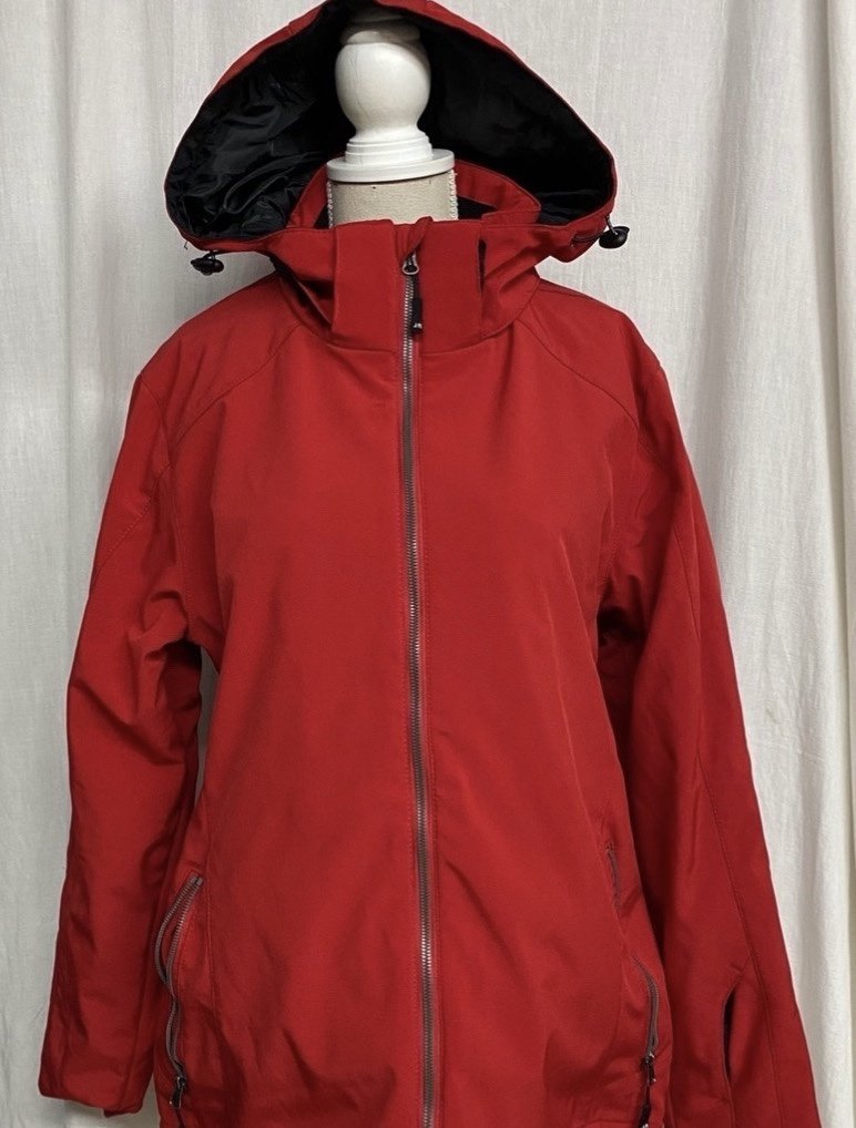 Rote Übergangs- Ski Jacke