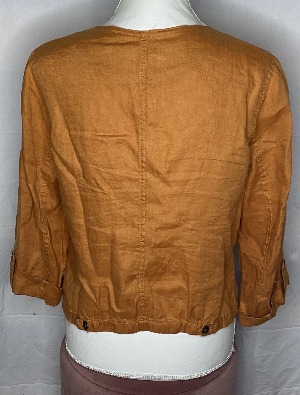 Orange Braune 3/4 Arm Sommer Jacke