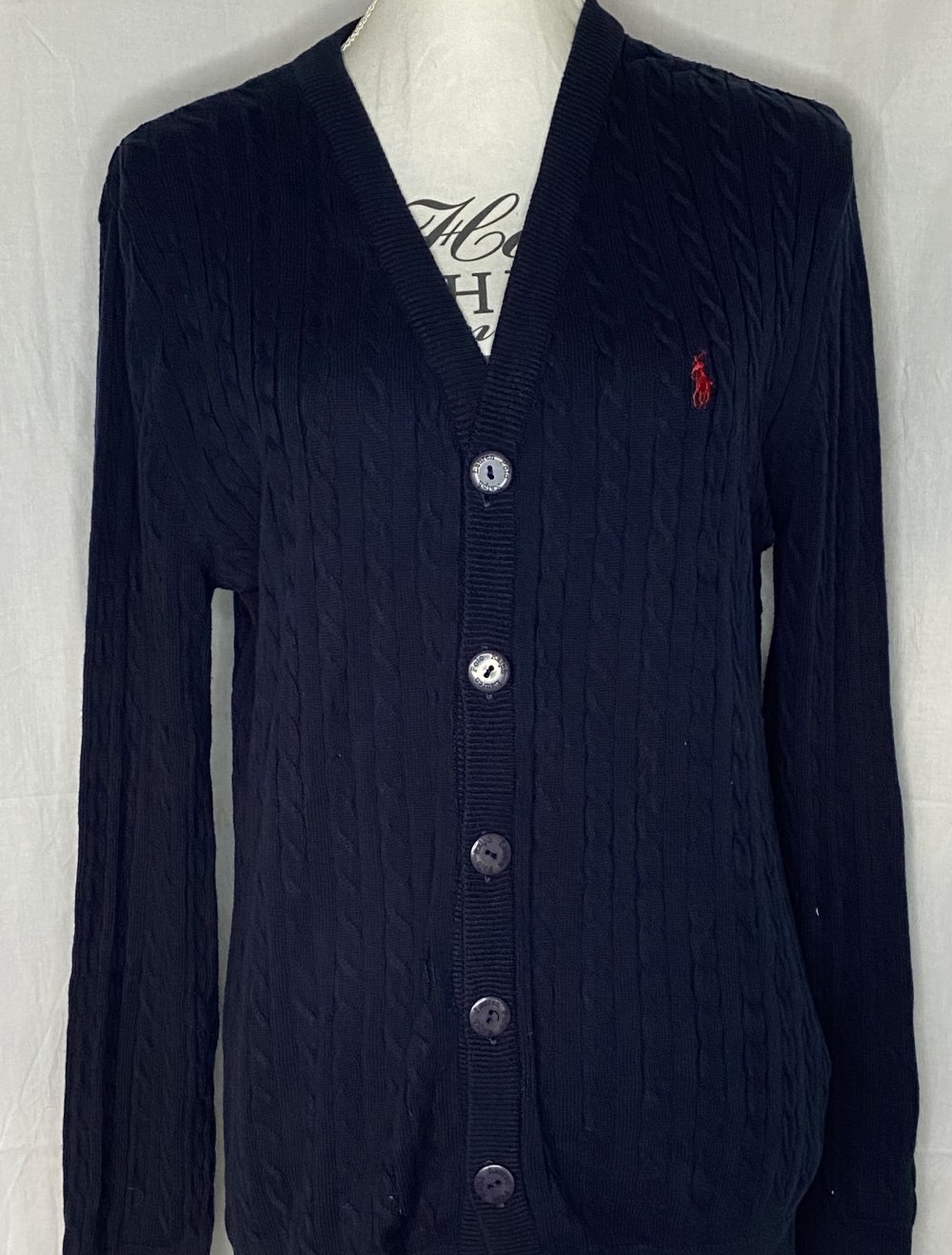 Navy Blaue Strick Jacke