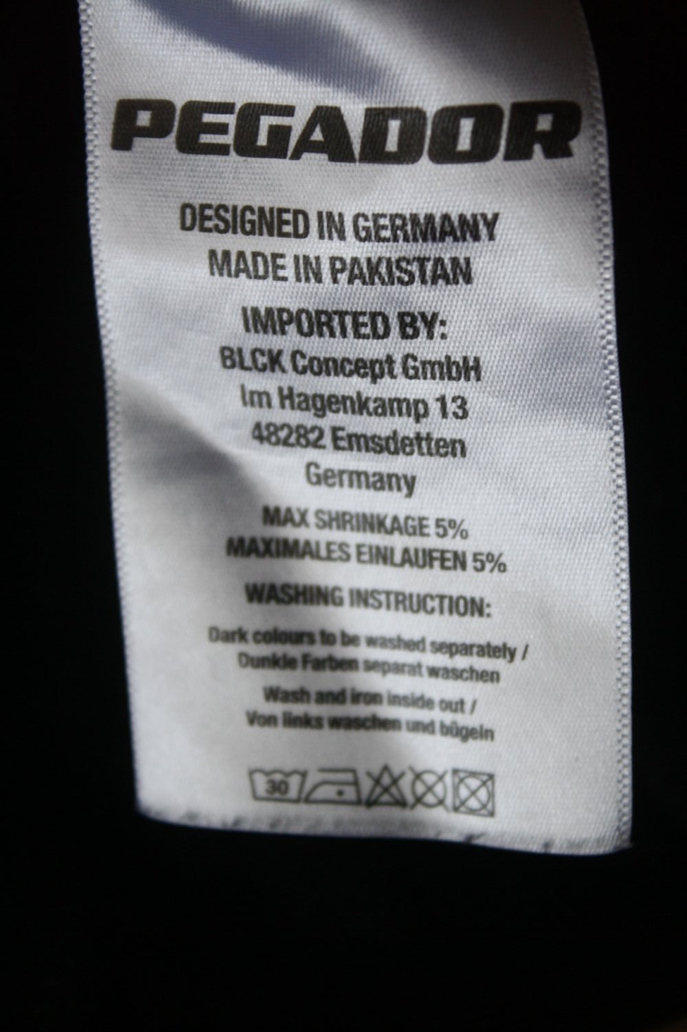 Pecador tiefschwarzes Tshirt Herren Shirt Print reine Baumwolle L 