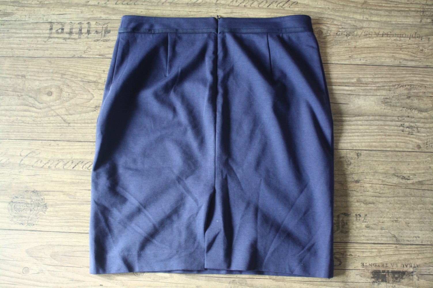 Rock von Boden knielang Jerseyrock klassischer Rock dunkelblau 42-44 mattblau