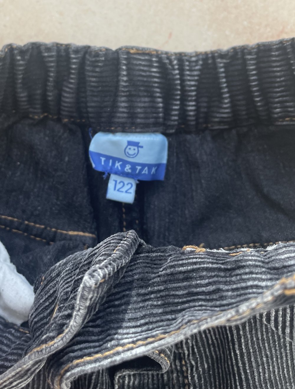 Cordhose Cargo Jungen grau