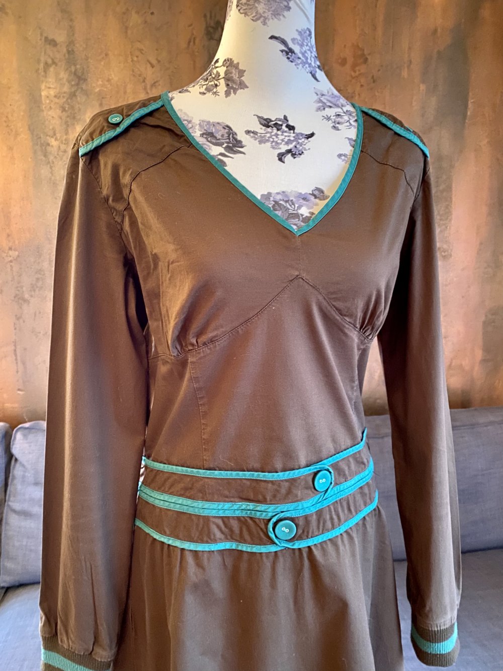 Tolles Skunkfunk Midikleid Größe M/L