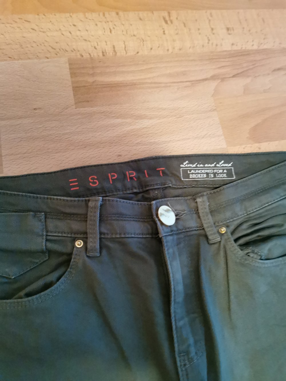 khaki farbige Damen- Jeans- Hose, von „Esprit“ GR. 38
