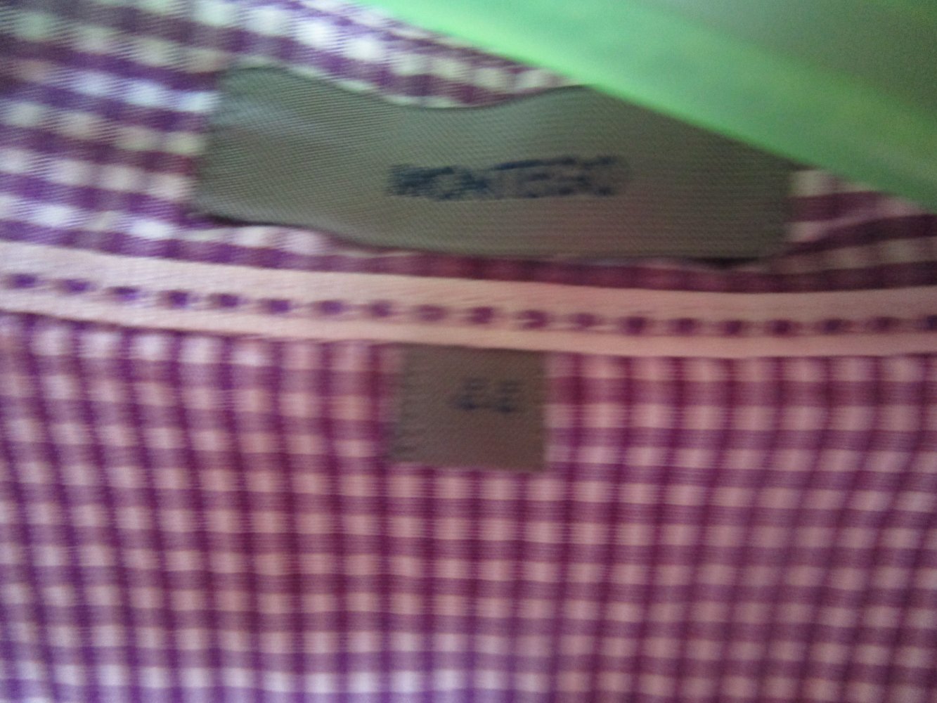 langarm Bluse von Montege Größe 44 lila/weiß