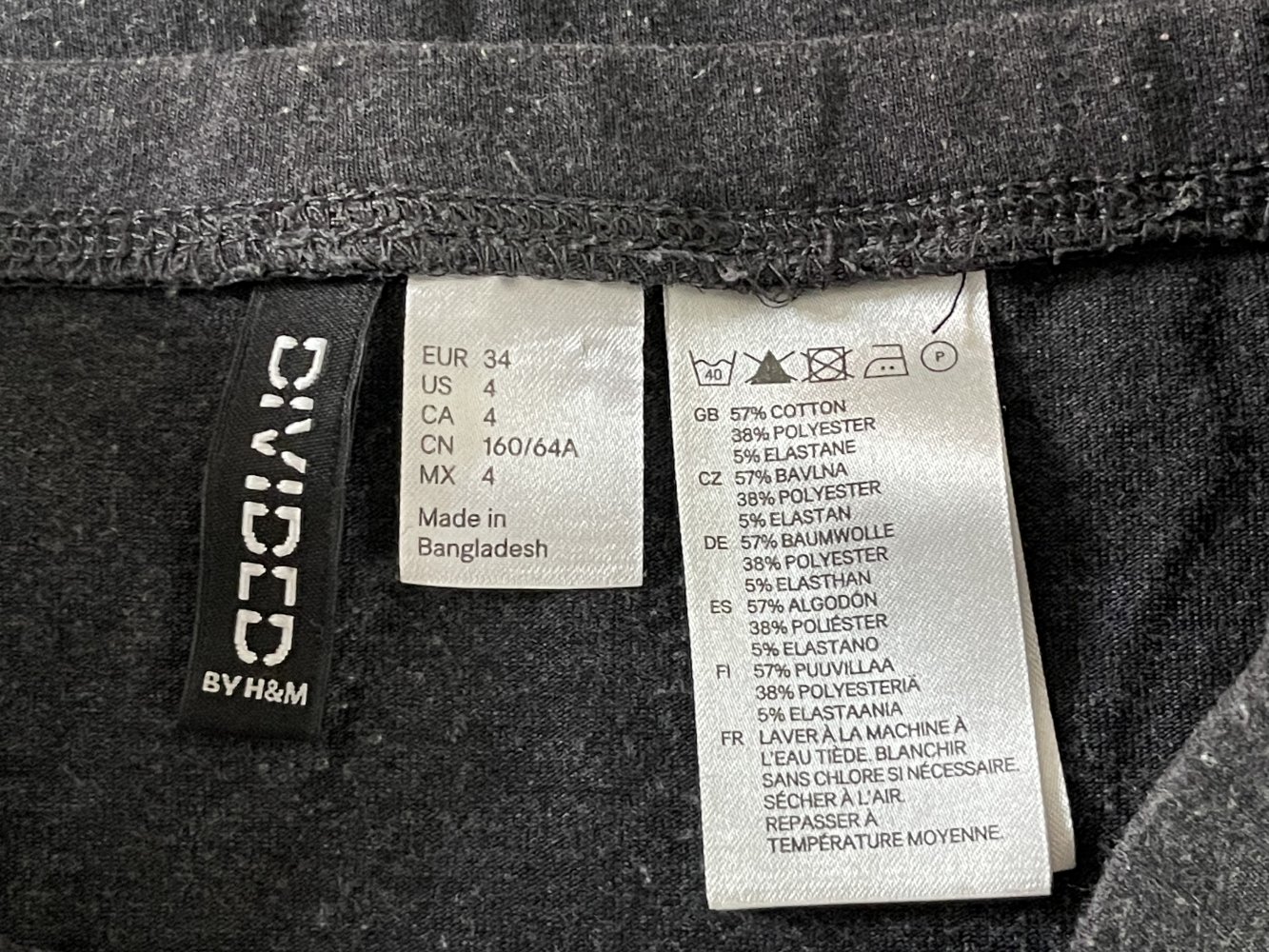Grauer H&M Minirock - Größe XS