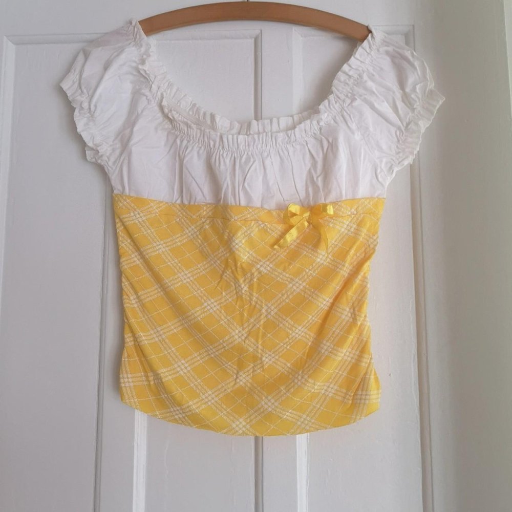 Coquette Milchmädchen Crop Top Y2K Dirndl