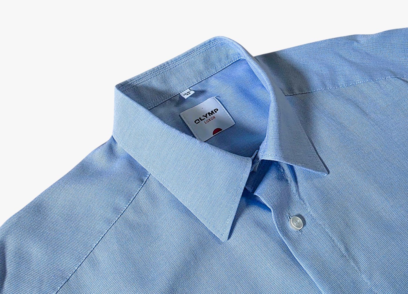 Herren Hemd von Olymp in Gr. 42 / L Luxor hellblau kurzarm halbarm sehr guter Zustand 