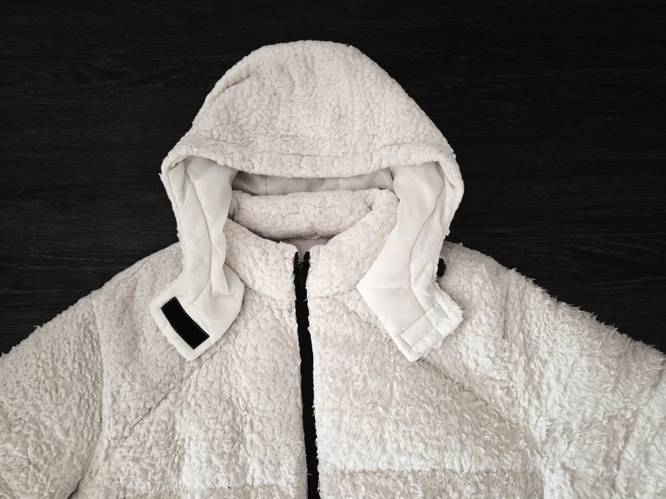 Damen Jacke Wolljacke Teddyjacke Winterjacke von Asos Design Gr. 44 / L guter Zustand in weiß 