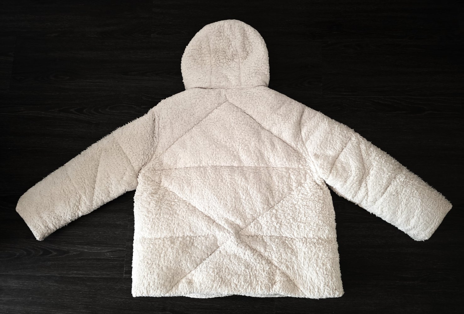 Damen Jacke Wolljacke Teddyjacke Winterjacke von Asos Design Gr. 44 / L guter Zustand in weiß 