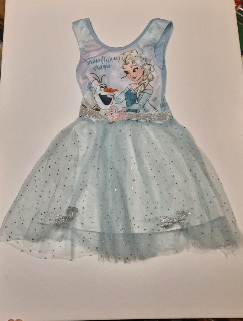 elsa kleid rüschen eisblau