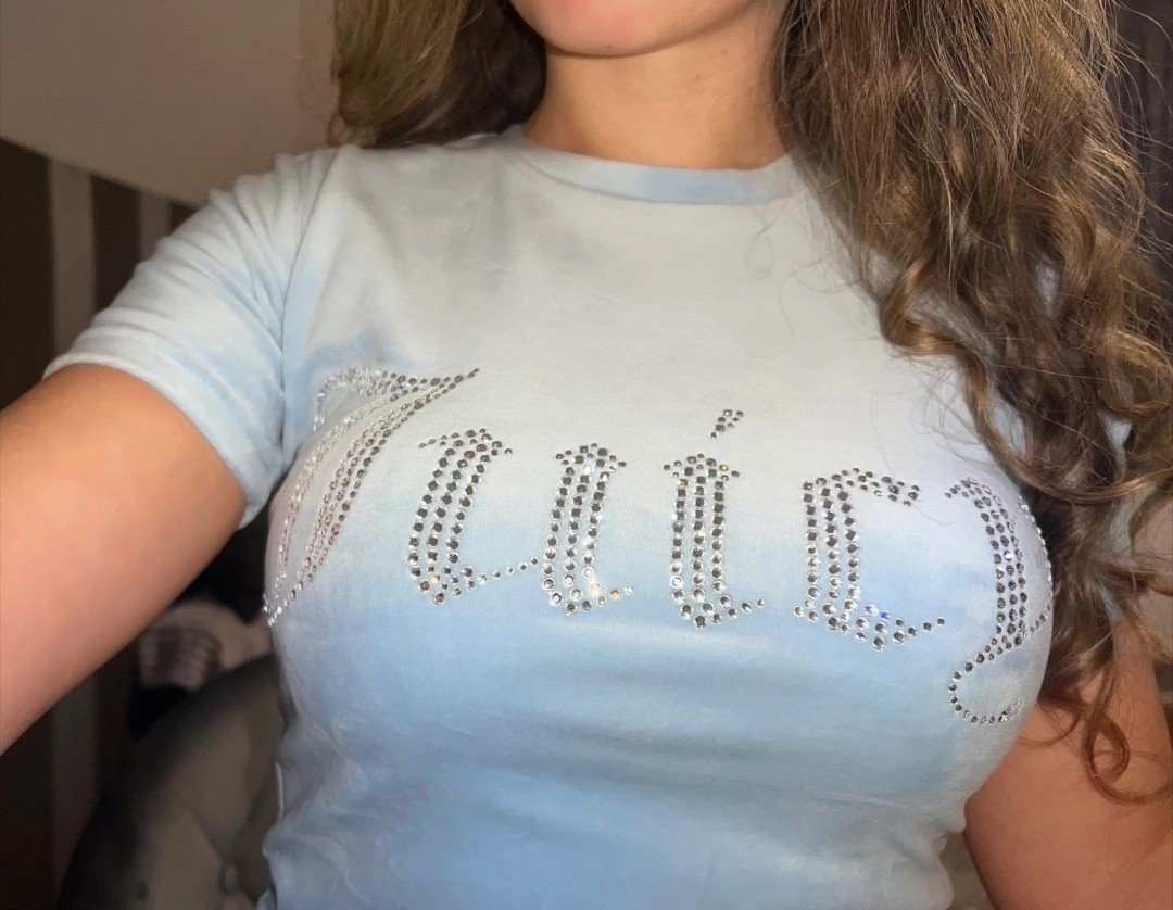juicy couture samt t shirt In Himmelblau