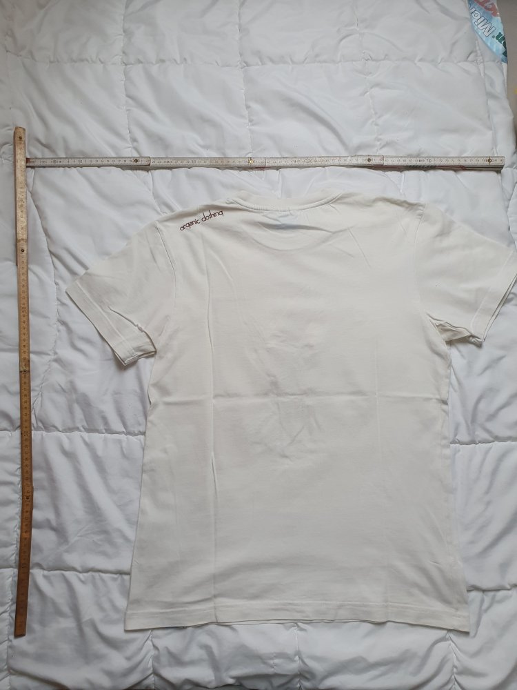 Creme Weiß T-Shirt von Picture Organic Clothing in L mit Logo braun in Holz Optik
