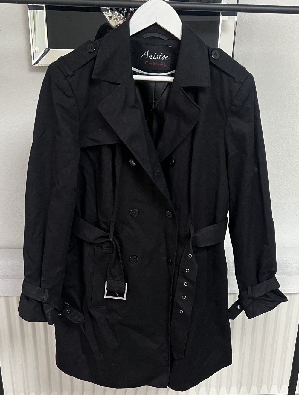 Trenchcoat schwarz Gr. XL