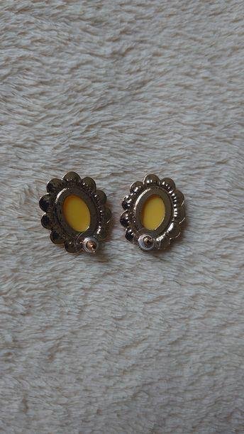 Ohrringe gold gelb 80er / 90er Jahre Original Vintage