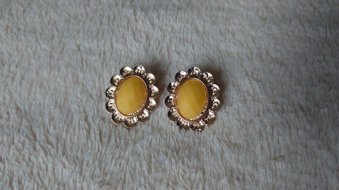 Ohrringe gold gelb 80er / 90er Jahre Original Vintage