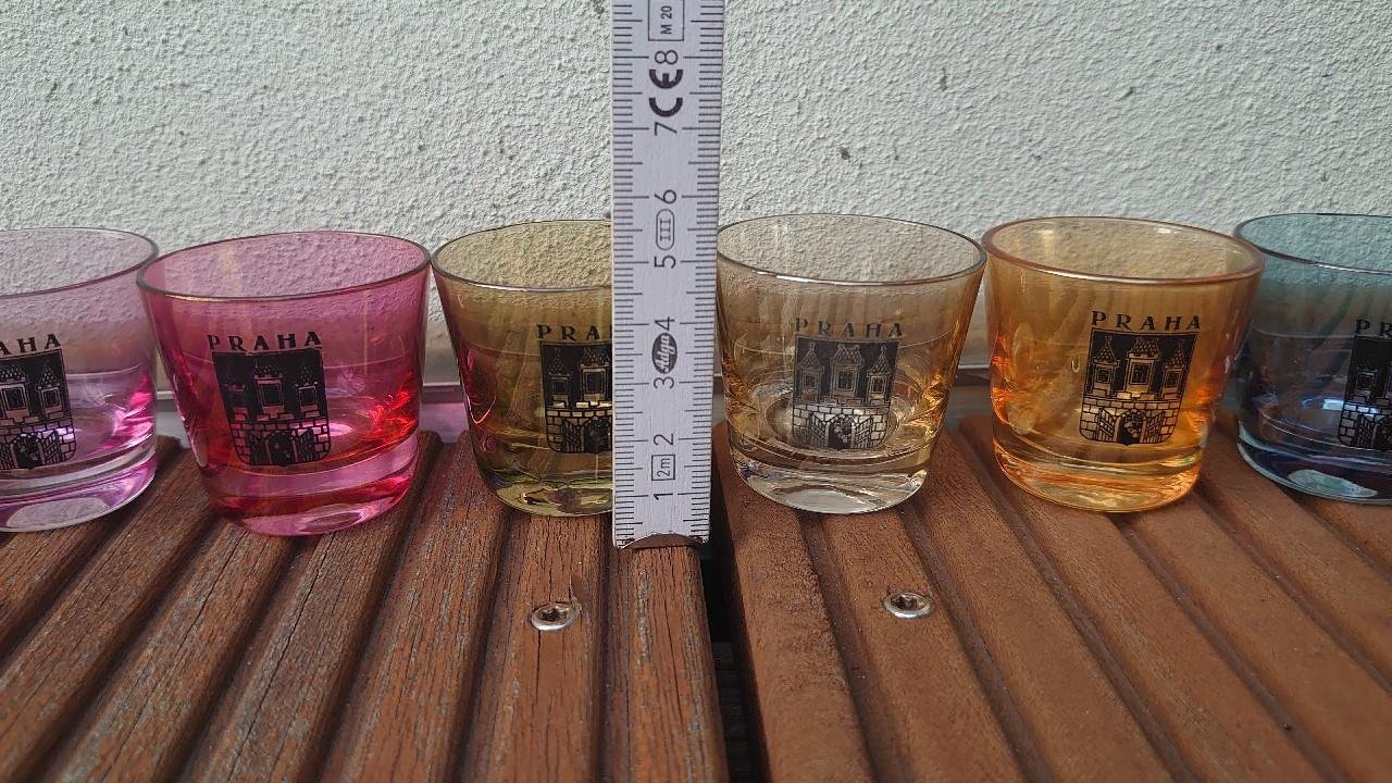 Glas Gläser Likörglas Praha Vintage 6 Stück