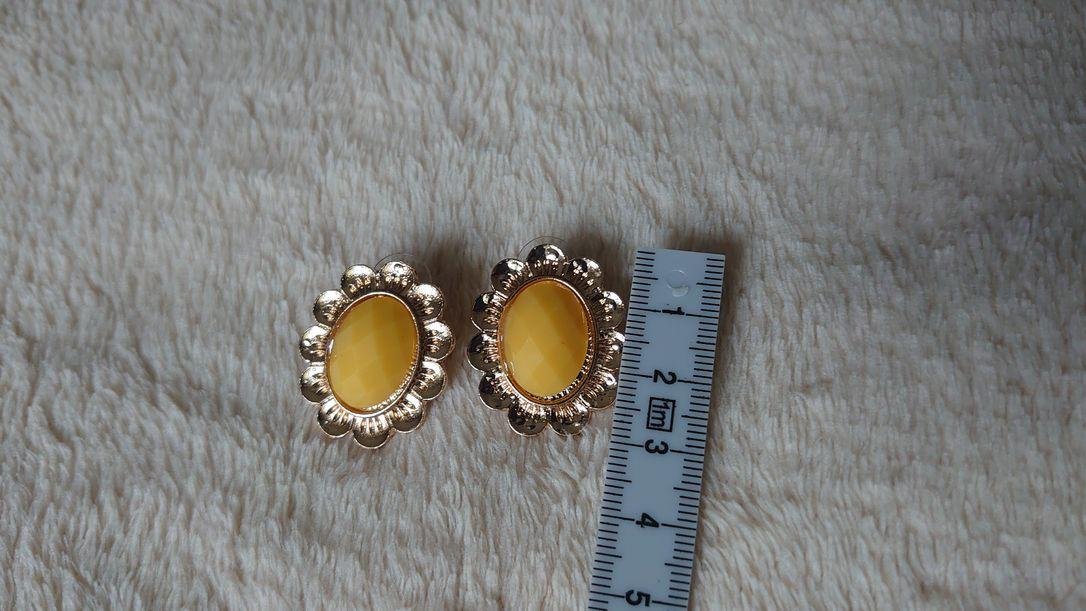 Ohrringe gold gelb 80er / 90er Jahre Original Vintage