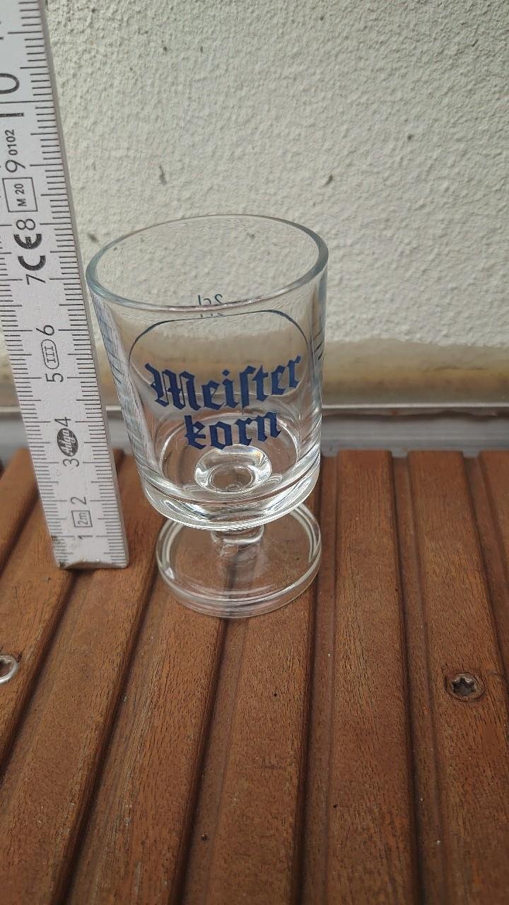 Glas Trinkglas Schnapsglas Meister Korn 1 Stück Vintage 90er Jahre