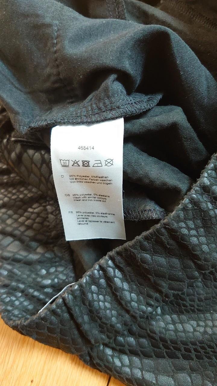 Hose Judith Williams Schlangenoptik sieht aus wie Leder schwarz Größe 40