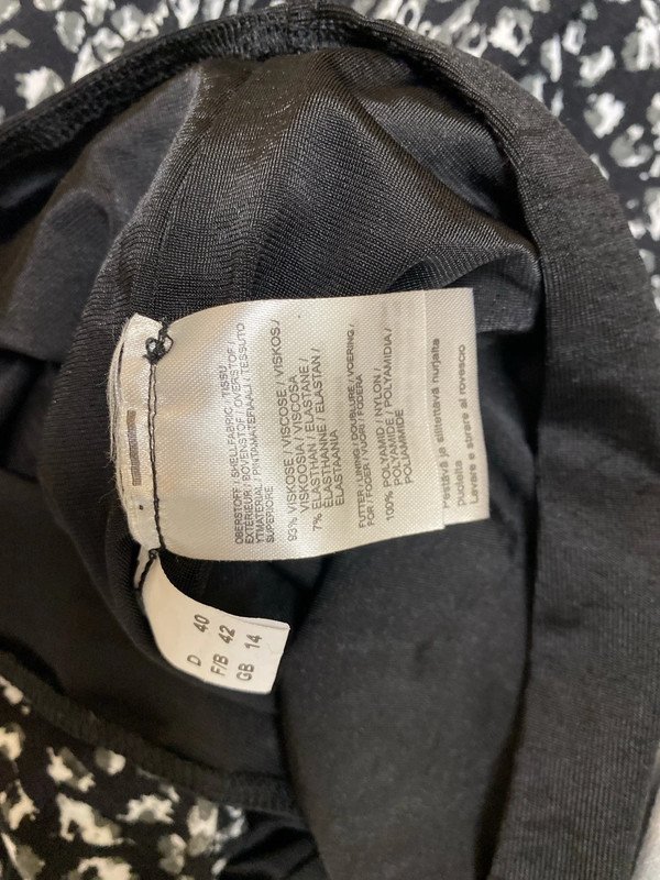 Kleid schwarz weiß Peter Hahn Größe 40 Komplett gefüttert
