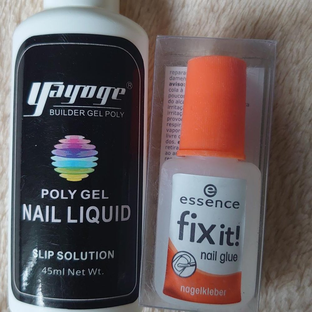 Nagel Set essence fix it Nagelkleber yayoge poly gel nail liquid