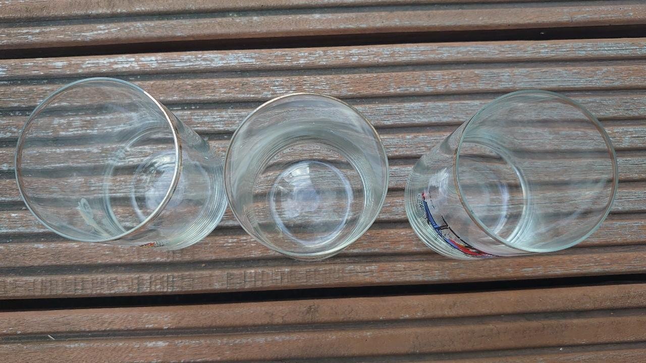 Glas Gläser Saftgläser Oldtimer DDR 70er Jahren Original Vintage 3 Stück