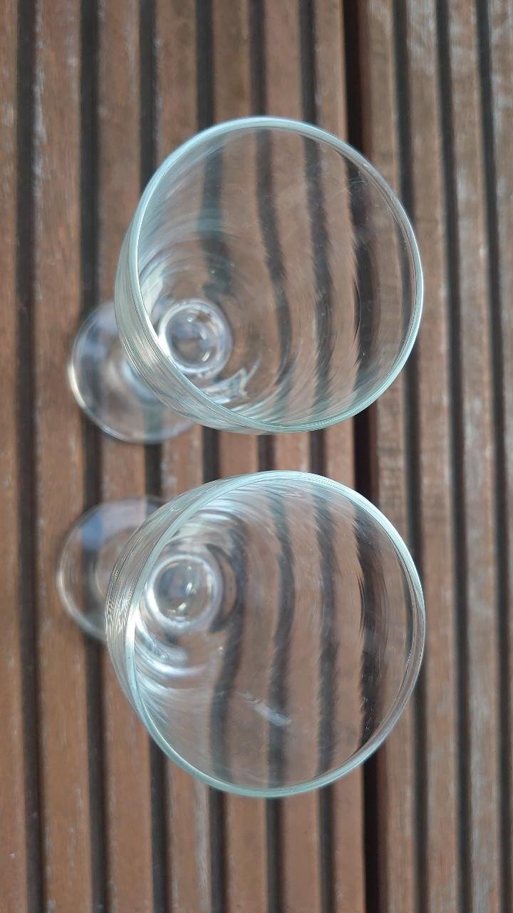 Glas Gläser Likörglas 2 Stück 70er / 80er Jahre original Vintage