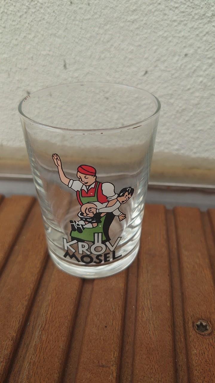 Glas Trinkglas Krov Mosel 1 Stück original Vintage